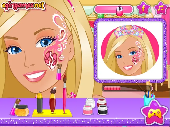 Barbie Glam Face Art